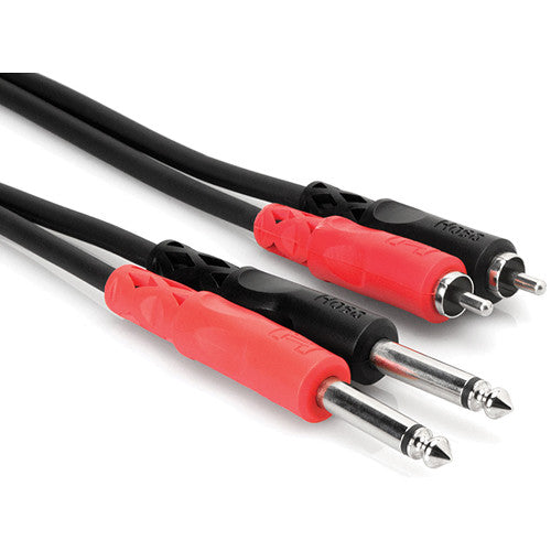 1/4" Phone Male to Two RCA Male Unbalanced Cable