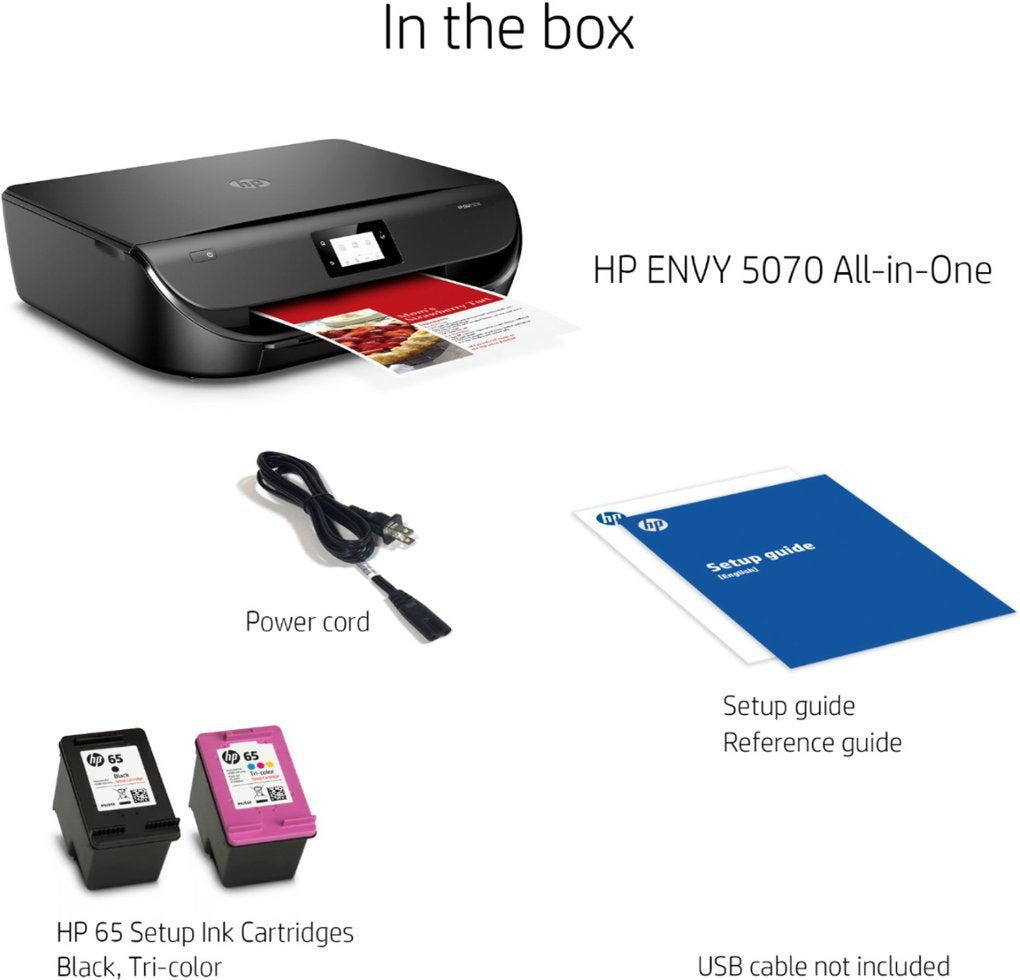 HP - ENVY 5070 Inkjet Printer - Black