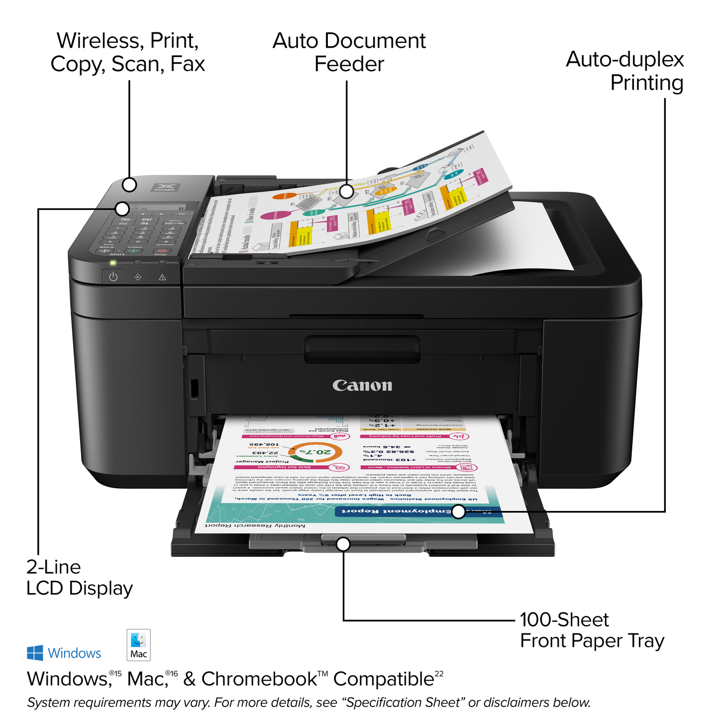 Canon - PIXMA TR4720 Wireless Inkjet Printer - Black